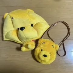 ディズニープーさんのファンキャップとショルダーバッグ2個セット