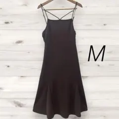 しまむら　キャミワンピース　茶色　ブラウン　M