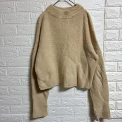 海外古着♡RAMIRAL ベージュ リブ編み セーター 長袖