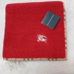 BURBERRY バーバリー タオルハンカチ ノバチェック レッド 赤