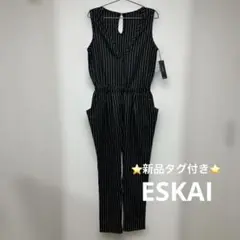 ⭐️新品タグ付き⭐️ ESKAIストライプ柄オールインワン L y2x9k281