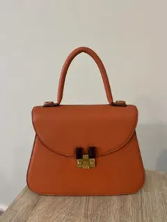 【超美品】Charles&keith オレンジ ハンドバッグ