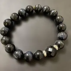 最終値下げ‼️多面カットオニキスとブラックブルータイガーアイ天然石ブレスレット