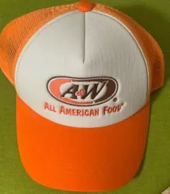 企業モノ　沖縄　A&W エンダー　オレンジ　ロゴメッシュキャップのサムネイル