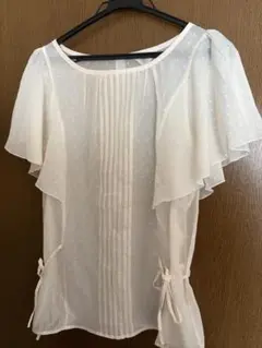 Karl Park Lane 半袖フリルブラウス　りぼん