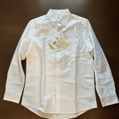 オーガニックコットン ボタンダウンシャツ ホワイト