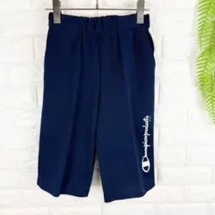 90'sチャンピオン【M】JASPO ジャージショートパンツ 鹿の子 ネイビーのサムネイル