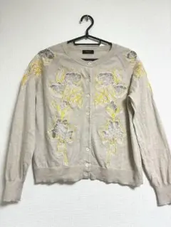 Paul Smithポールスミス花柄刺繍ベージュ長袖カーディガン
