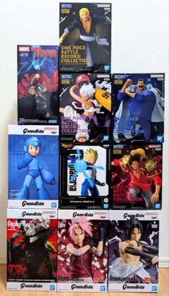 【ワンピース/ロックマン/春野サクラ他】プライズ10体セットまとめ売り