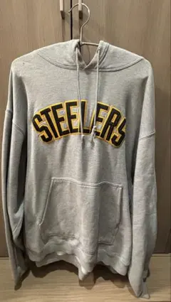 Reebok STEELERS パーカー メンズLグレー NFL オーバーサイズ