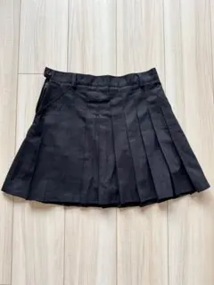 ブラック プリーツ キュロットスカート