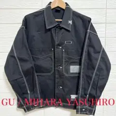 完売品　GU×ミハラヤスヒロ　ジャケット×パンツ　セットアップ　XL ブラック GU】総額5,480円デニムセットアップの実力(ミハラヤスヒロ
