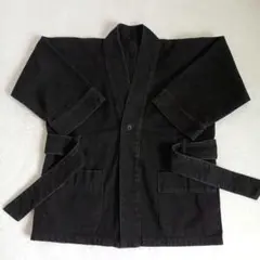 OPULENCE ブラック ノーカラーコットンジャケット Fサイズ