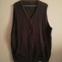 Tasso Elba 【XL】ダークグレー コットンベスト