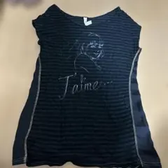 黒ボーダー 透け感Tシャツ 女性の横顔 J'aime...のサムネイル