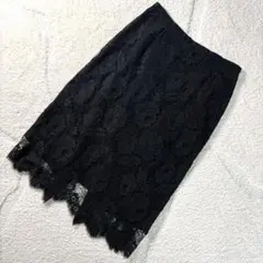 【美品】J.CREW ジェイクルー レーススカート ブラック 花柄のサムネイル
