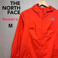ザノースフェイス☆マウンテンパーカー　レディースＭ　オレンジ　刺繍ロゴ