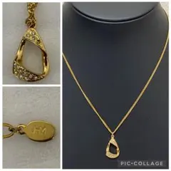 3-3024 HANAE MORI　ネックレス(しずく型/ラインストーン)のサムネイル