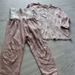 腹巻付き薄手パジャマ 90 猫 ピンク