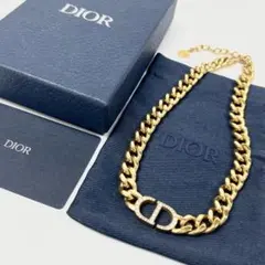 極美品 DIOR CDアイコン リンクチェーン ネックレス 喜平 ゴールド