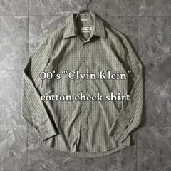 00s Calvin Klein カルバンクライン コットンチェックシャツ M