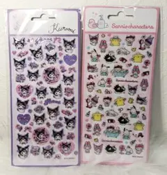 サンリオキャラクターズ　クロミ　キラキラ　ぷっくりシール　2枚セット