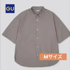 GU ブロード オーバーサイズ シャツ Mサイズ ベージュ カーキ