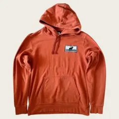 THE NORTH FACE パーカー 袖ロゴ フェードオレンジ フーディ 古着
