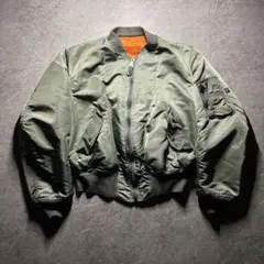 90s USA製 alpha MA-1 フライトジャケット L 送料無料