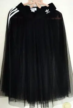 ★adidas ★ブラック チュールスカート★Lサイズ✨️美品✨️