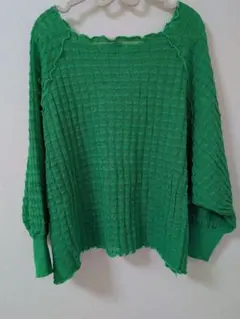 アーバンリサーチ　グリーンリブニット 半袖