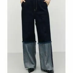ワイドヘムデニム　スタイルミキサー　インディゴブルー　Lのサムネイル