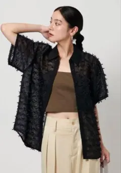 美品】TODAYFUL Lace Knit Shirts チャコールグレー - メルカリ