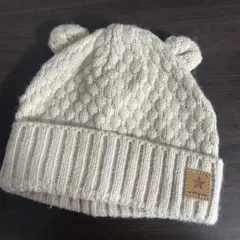 ⭐︎petit main⭐︎耳付きニット帽 クリーム色