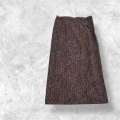 タイトスカート カラフル マルチカラー ツイード 日本 ロング丈 a3894