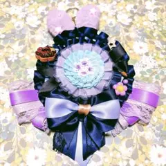 痛ロゼット　ロゼット　缶バッジ　オタ活　推し活グッズ　痛ば　青　うさ耳