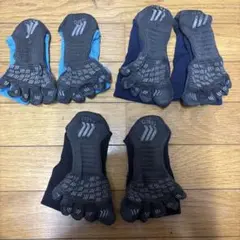 タビオ五本指ソックス3セット水色黒色紺色セパレートソックス