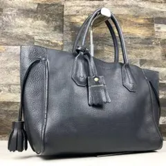 ☆美品☆半額以下LONGCHAMP ロンシャン レザー トートブラック 仏製 