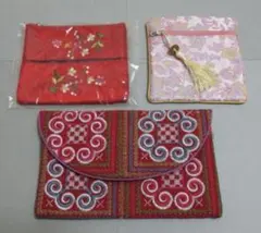 アジアン雑貨／ポーチ色々3点セット
