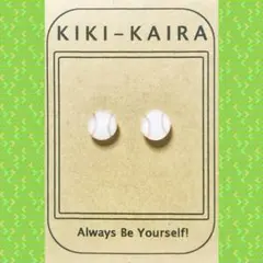 ♫再販♫■名入れ可■野球ボールのピアス