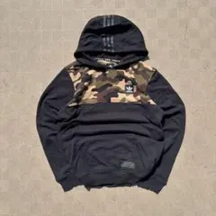 y2k adidas c-boy 短丈パーカー 迷彩フーディー archive