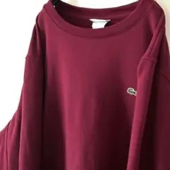ラコステ LACOSTE 刺繍 スウェット トレーナー レッド赤古着 サイズ5