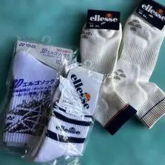 YONEX 3Dエルコンソック & ellesse ストライプソックス4足セット