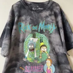90s 海外アニメリックアンドモーティタイダイtシャツUSA直輸入メンズ古着XL