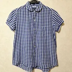 smock( スモック)　ギンガムチェック半袖ブラウス 36のサムネイル