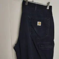カーハート 40☓32 ワークパンツ ネイビー ダッグ地