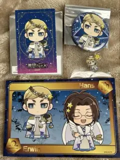 進撃の巨人　エルヴィン　プリンセスカフェ　星座　 缶バッジ　カード　ミニフレーク