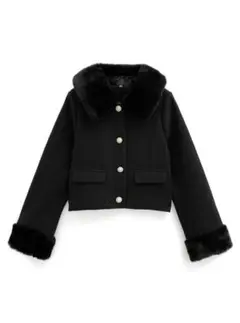 【新品即発送】GRL ビジューボタンファーショート丈コート[kz700]