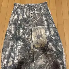 9090 リアルツリー ワイドパンツ King Logo Slub Denim