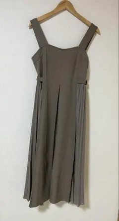 SHIPS Colors ウールライク プリーツ コンビ ワンピース